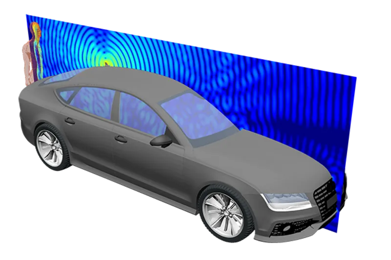 EMF simulation based on a mobile vehicle<br>